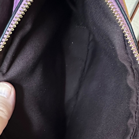 Coach Two-Tone Leather Crossbody Bag in Brown and Purple - Picture 5 of 10